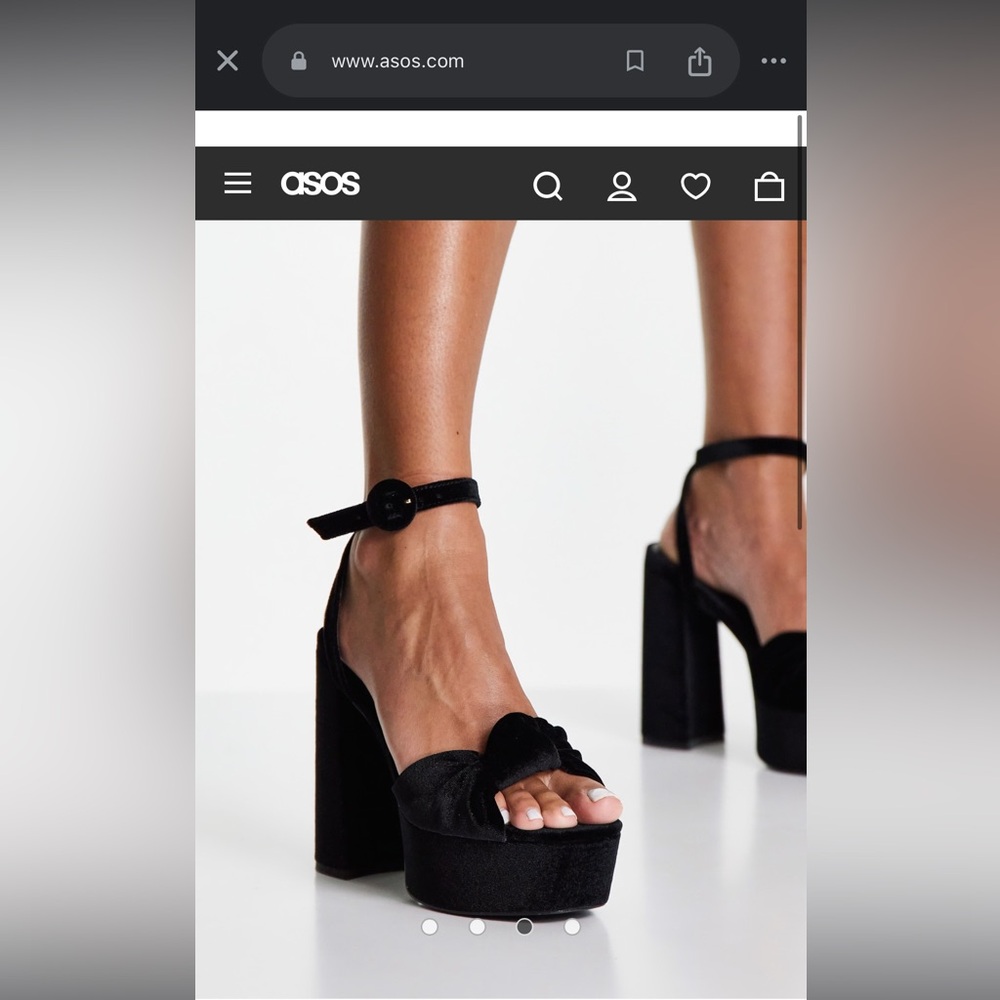 ASOS DESIGN Wide Fit Note knotted plattorm heeled sandals in black
